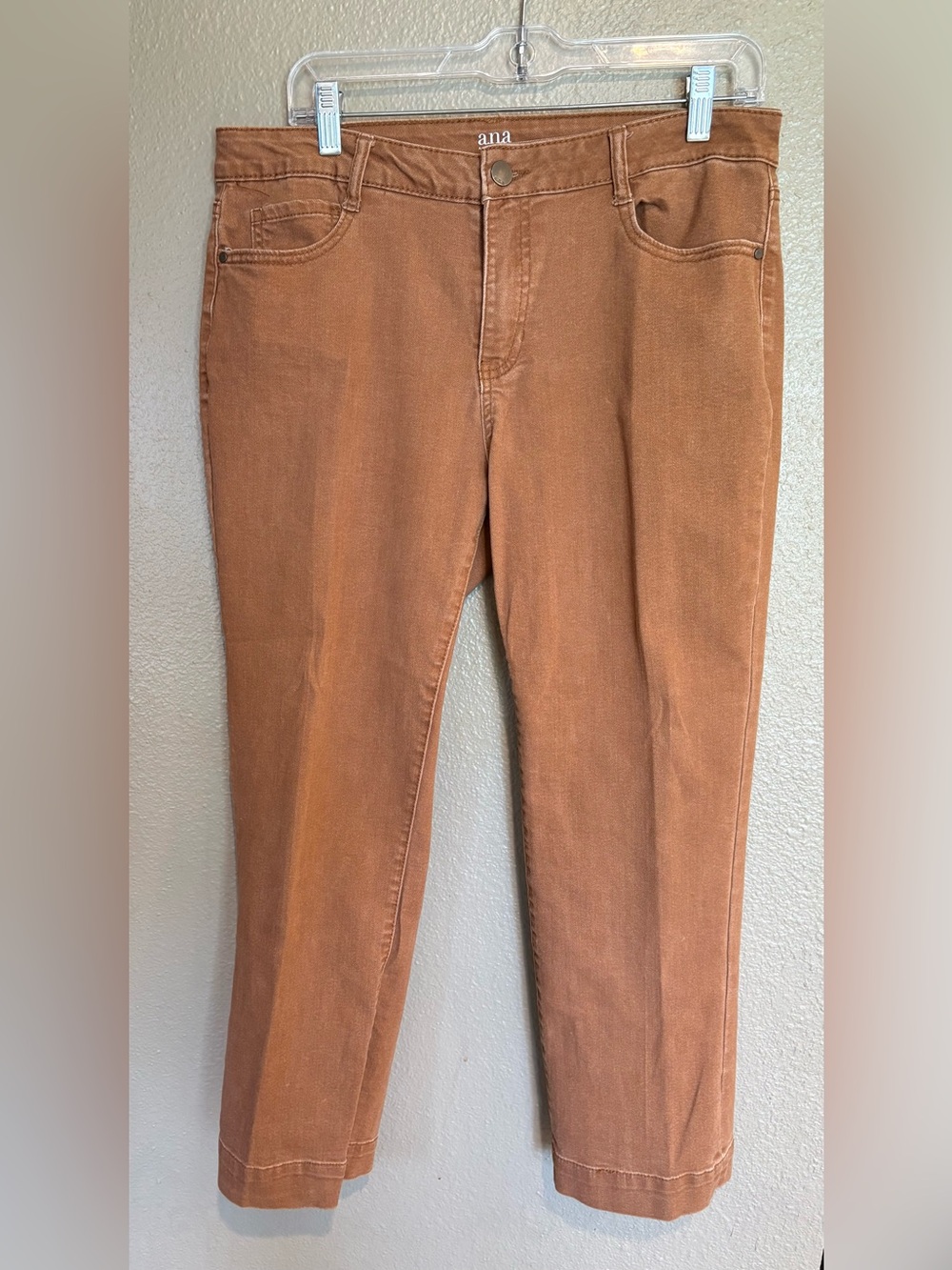 a.n.a. A New Approach Straight Leg Jeans Women’s 12 Caramel Brown Denim